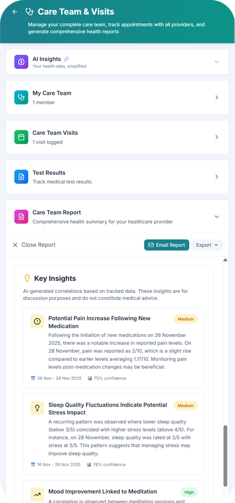 Profile and Settings